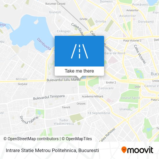 Intrare Statie Metrou Politehnica map