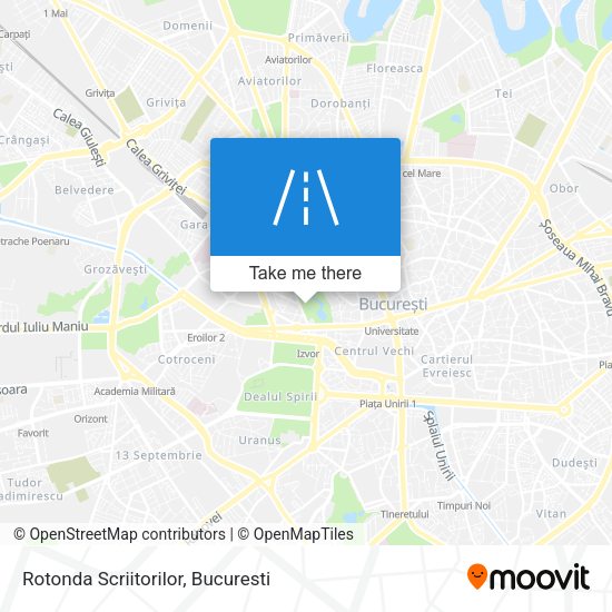 Rotonda Scriitorilor map