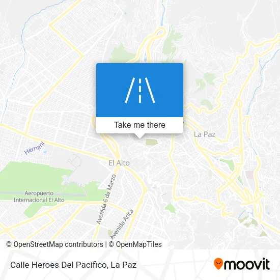 Mapa de Calle Heroes Del Pacífico