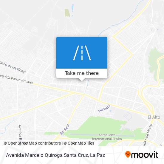 Avenida Marcelo Quiroga Santa Cruz map