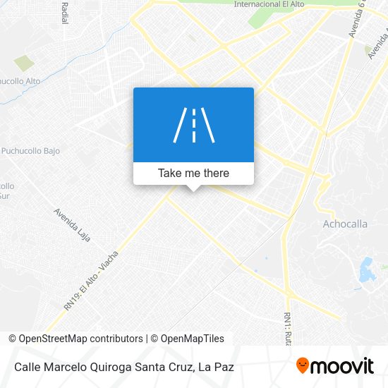 Mapa de Calle Marcelo Quiroga Santa Cruz