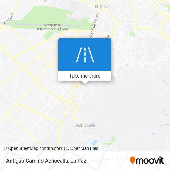 Mapa de Antiguo Camino Achocalla