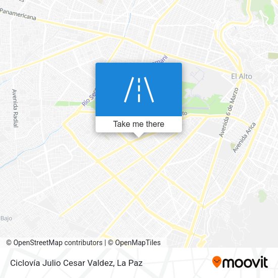 Mapa de Ciclovía Julio Cesar Valdez