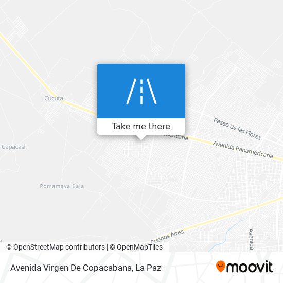 Avenida Virgen De Copacabana map