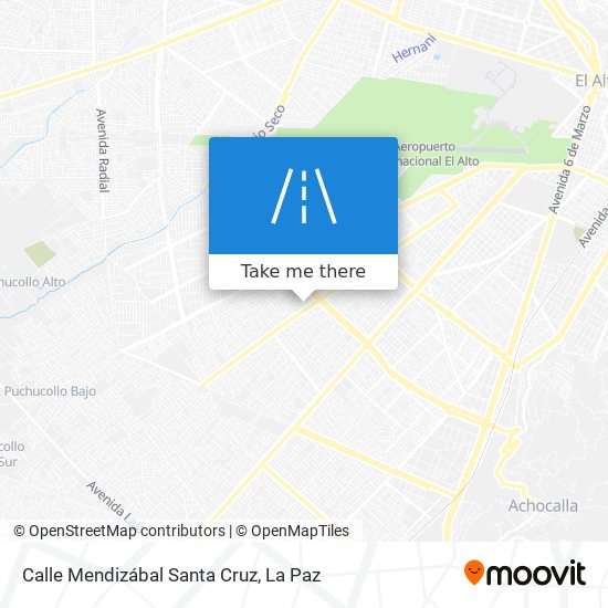 Calle Mendizábal Santa Cruz map