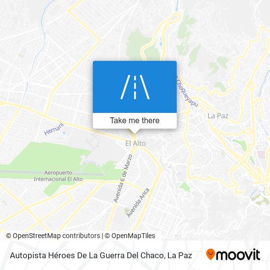 Autopista Héroes De La Guerra Del Chaco map