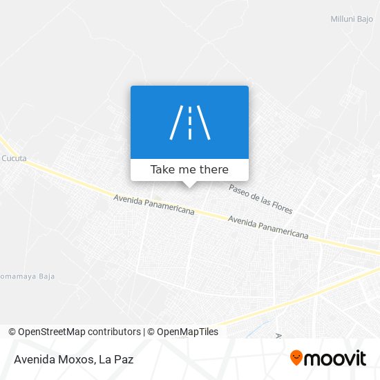 Avenida Moxos map