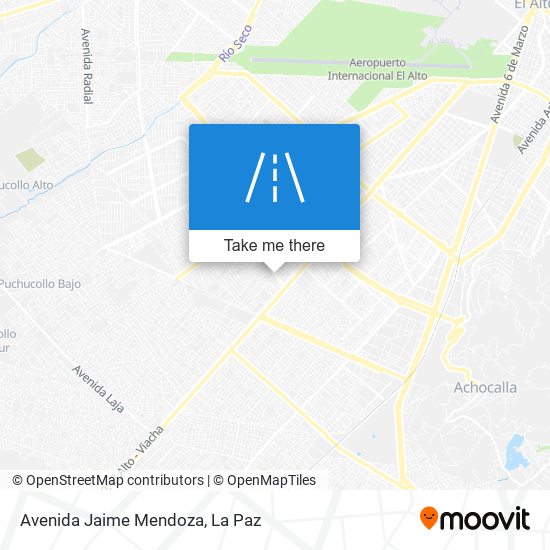 Avenida Jaime Mendoza map