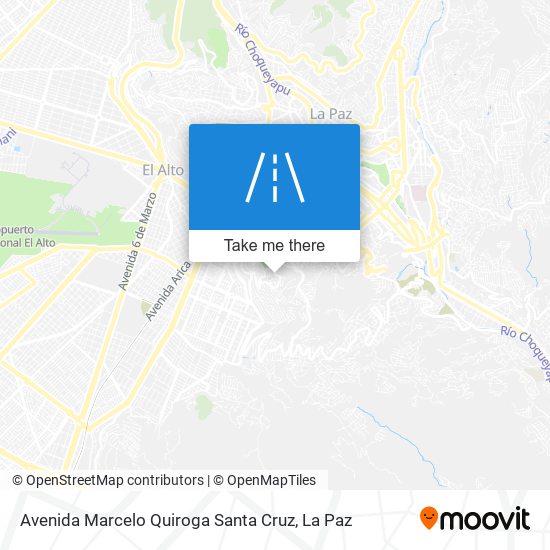 Avenida Marcelo Quiroga Santa Cruz map
