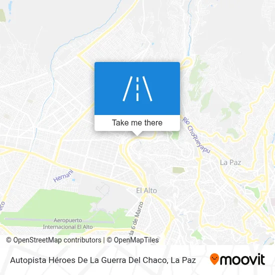 Autopista Héroes De La Guerra Del Chaco map