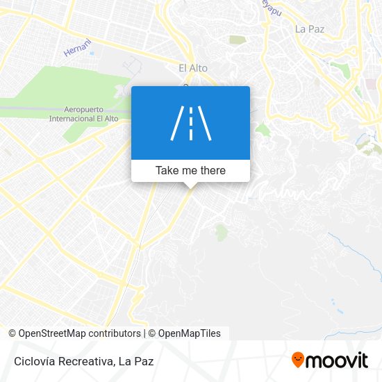 Mapa de Ciclovía Recreativa
