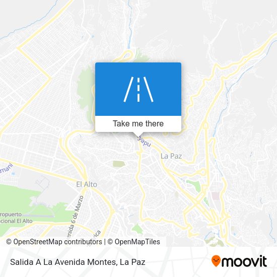 Salida A La Avenida Montes map