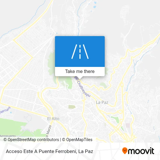 Mapa de Acceso Este A Puente Ferrobeni