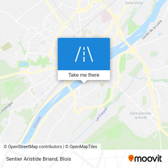 Sentier Aristide Briand map