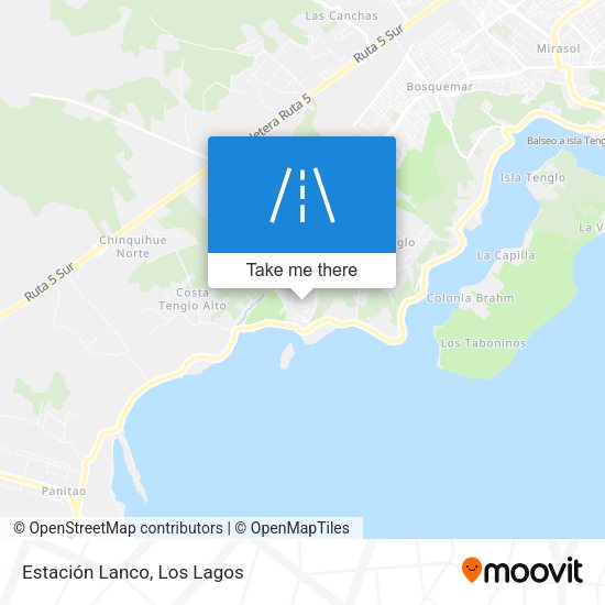 Estación Lanco map