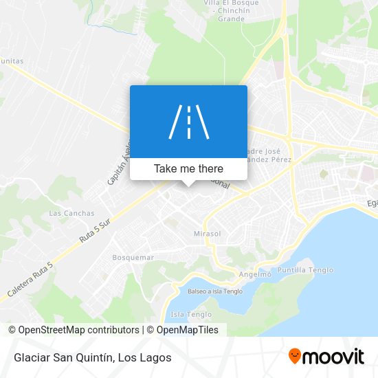 Mapa de Glaciar San Quintín