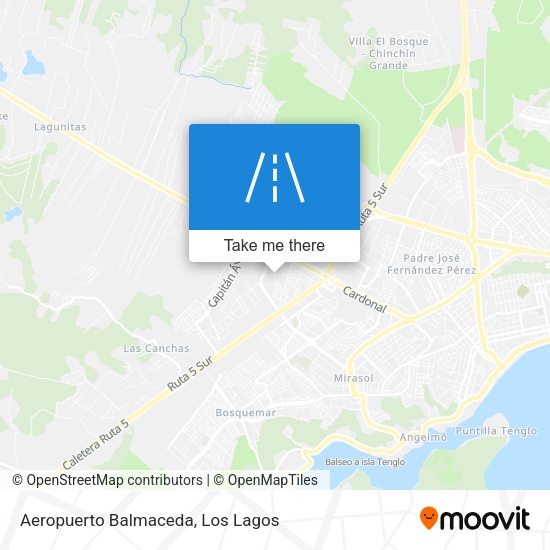 Mapa de Aeropuerto Balmaceda