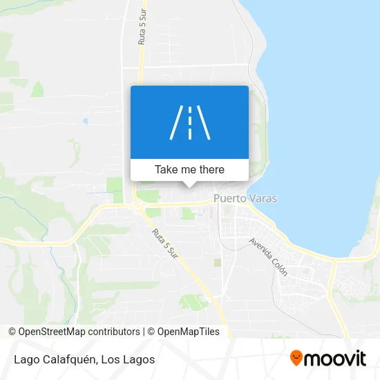 Lago Calafquén map