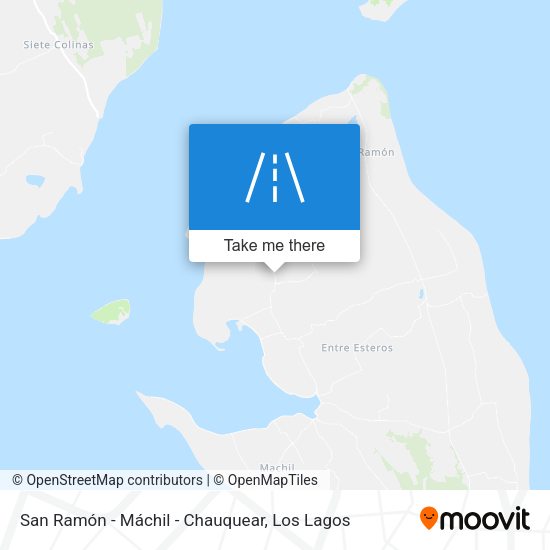 Mapa de San Ramón - Máchil - Chauquear