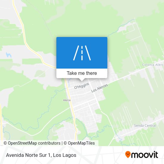 Avenida Norte Sur 1 map