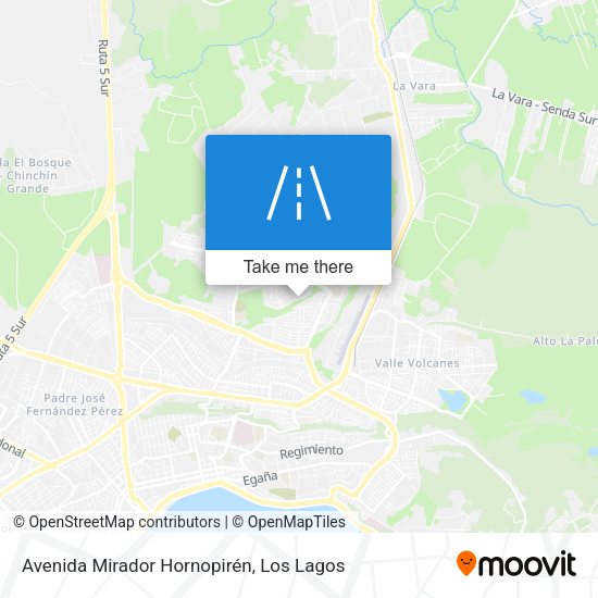 Avenida Mirador Hornopirén map