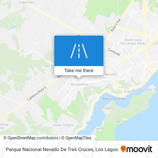 Mapa de Parque Nacional Nevado De Tres Cruces
