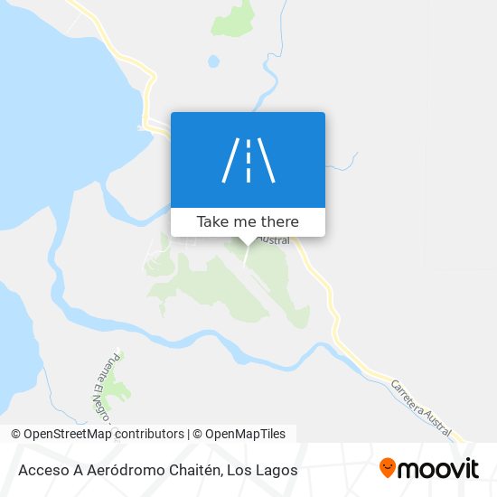 Mapa de Acceso A Aeródromo Chaitén