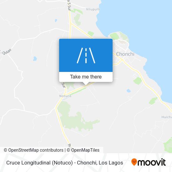 Cruce Longitudinal (Notuco) - Chonchi map
