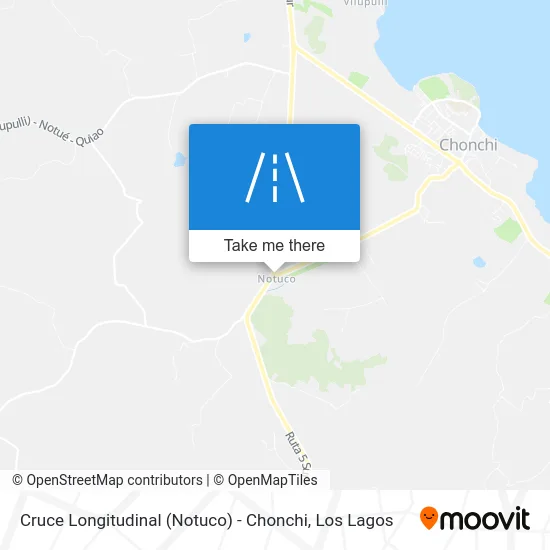 Cruce Longitudinal (Notuco) - Chonchi map