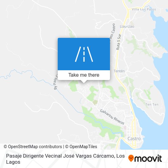 Mapa de Pasaje Dirigente Vecinal José Vargas Cárcamo