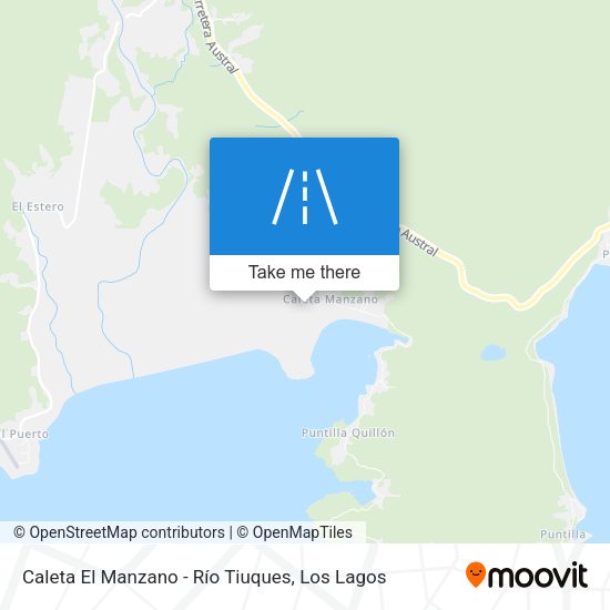 Mapa de Caleta El Manzano - Río Tiuques