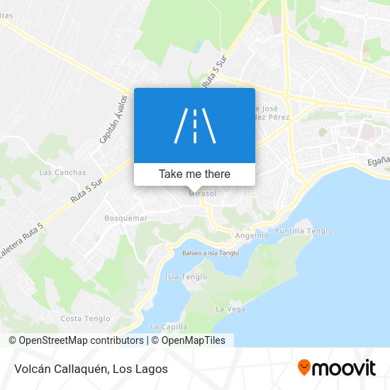 Volcán Callaquén map