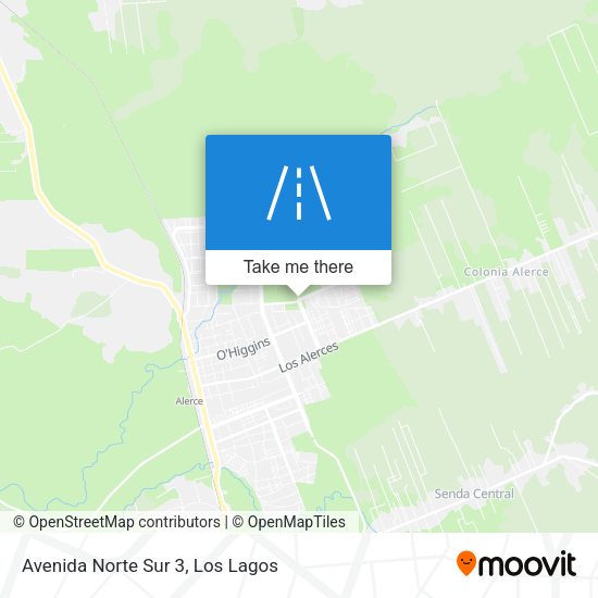 Avenida Norte Sur 3 map