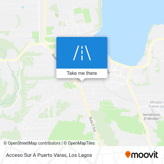 Mapa de Acceso Sur A Puerto Varas