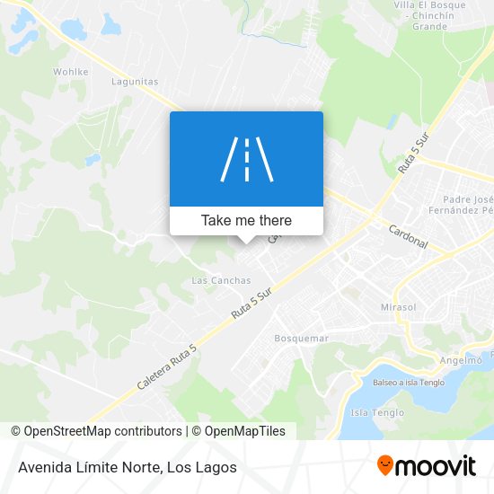 Mapa de Avenida Límite Norte
