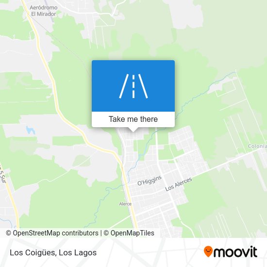Mapa de Los Coigües