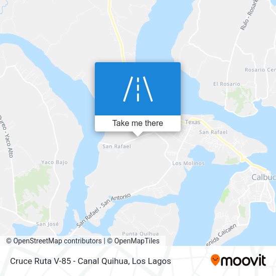 Cruce Ruta V-85 - Canal Quihua map