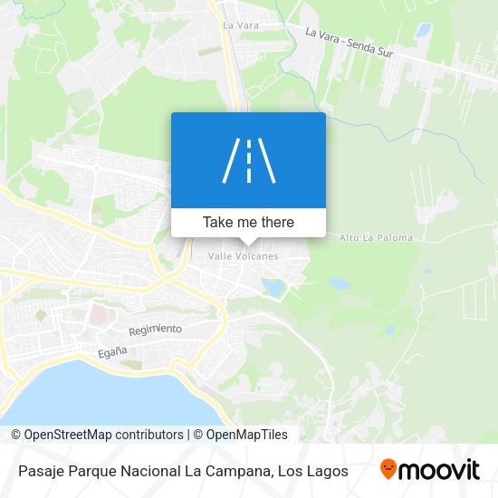 Pasaje Parque Nacional La Campana map