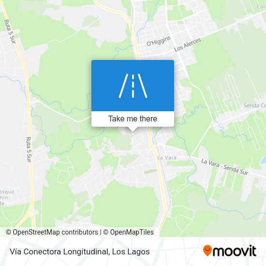 Vía Conectora Longitudinal map