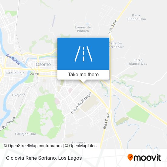 Ciclovía Rene Soriano map