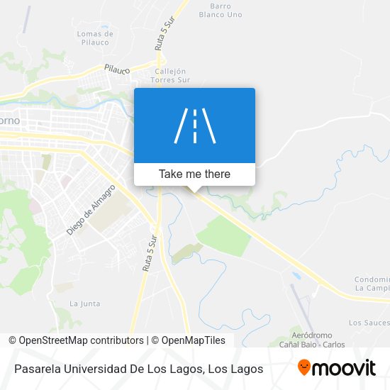 Pasarela Universidad De Los Lagos map