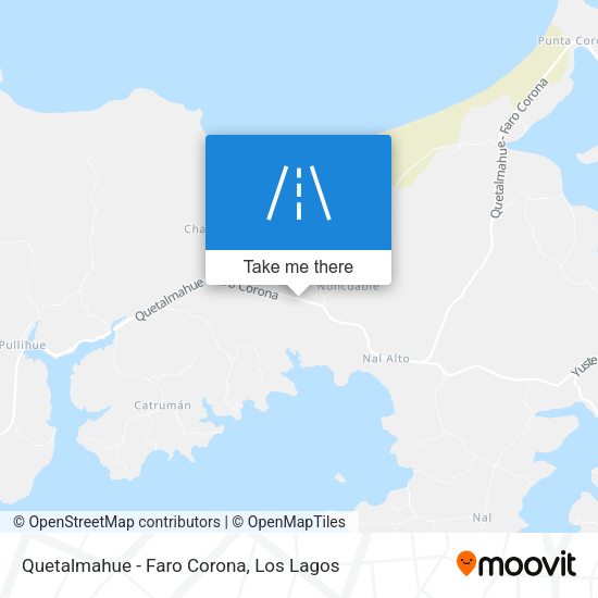 Quetalmahue - Faro Corona map