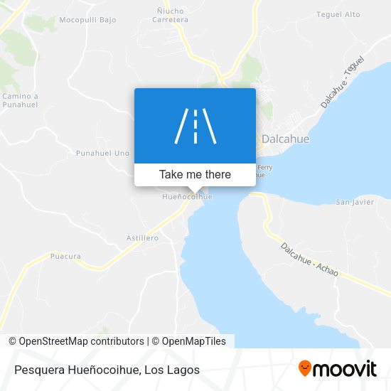 Pesquera Hueñocoihue map