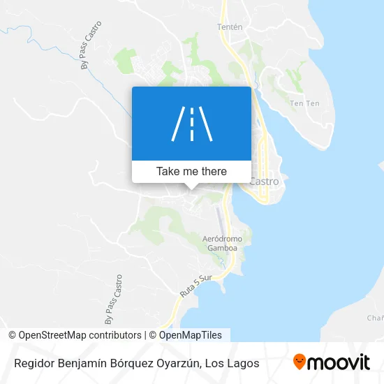 Regidor Benjamín Bórquez Oyarzún map