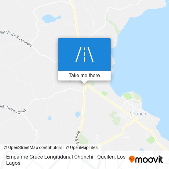 Mapa de Empalme Cruce Longitidunal Chonchi - Queilen