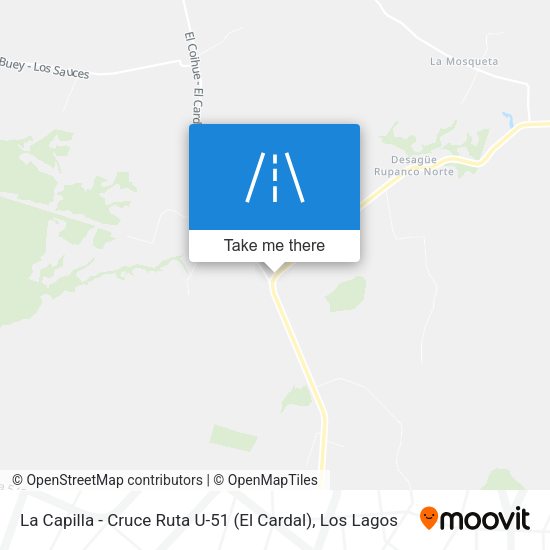 La Capilla - Cruce Ruta U-51 (El Cardal) map