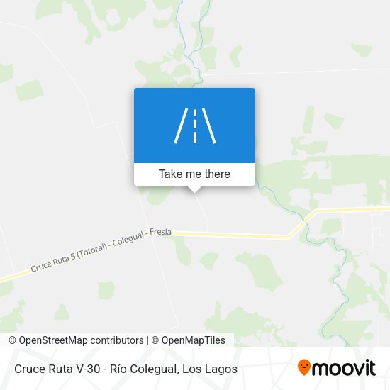 Mapa de Cruce Ruta V-30 - Río Colegual