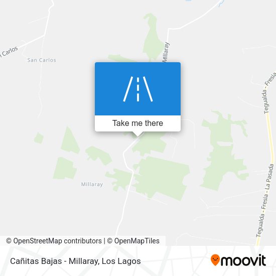 Cañitas Bajas - Millaray map