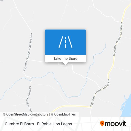Mapa de Cumbre El Barro - El Roble