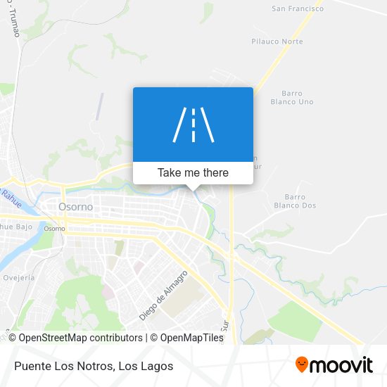 Mapa de Puente Los Notros